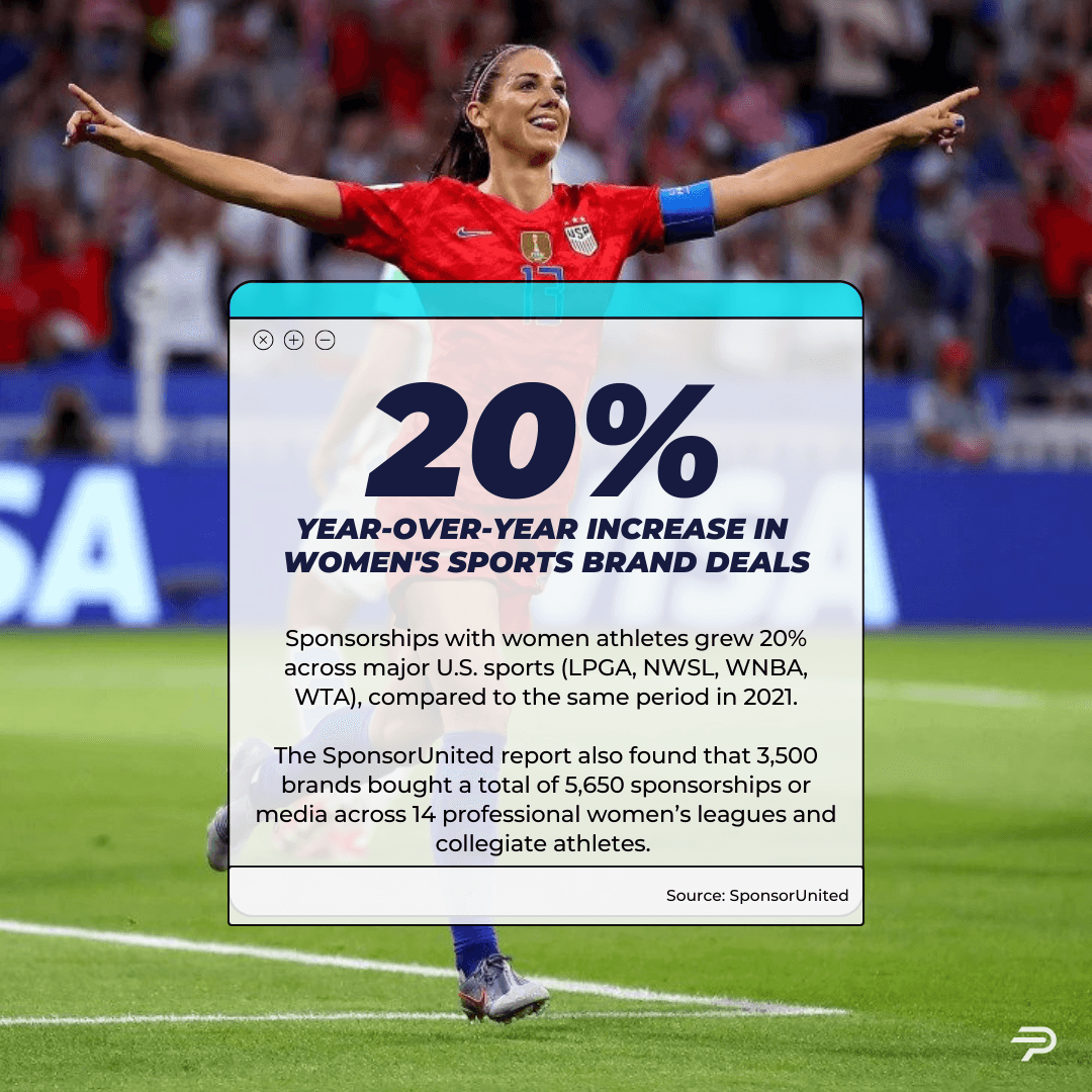 Female soccer player celebrates during a game