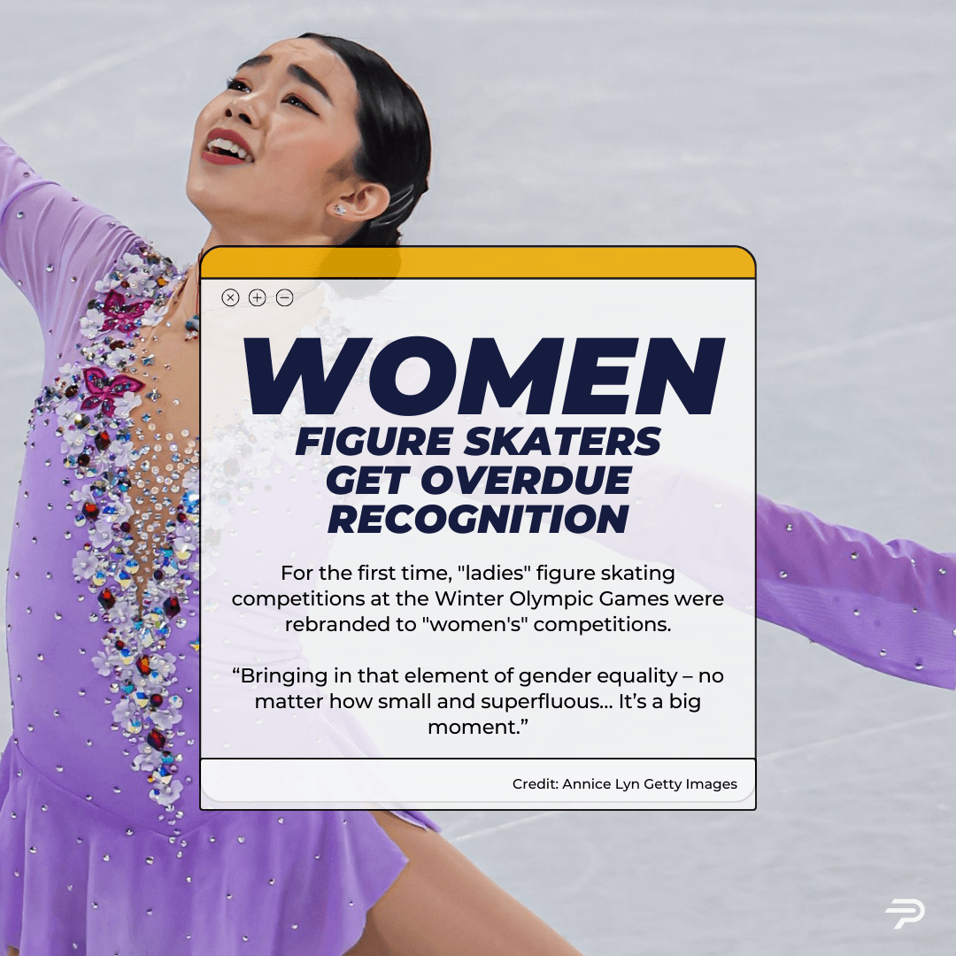 Woman figure skater performing a program