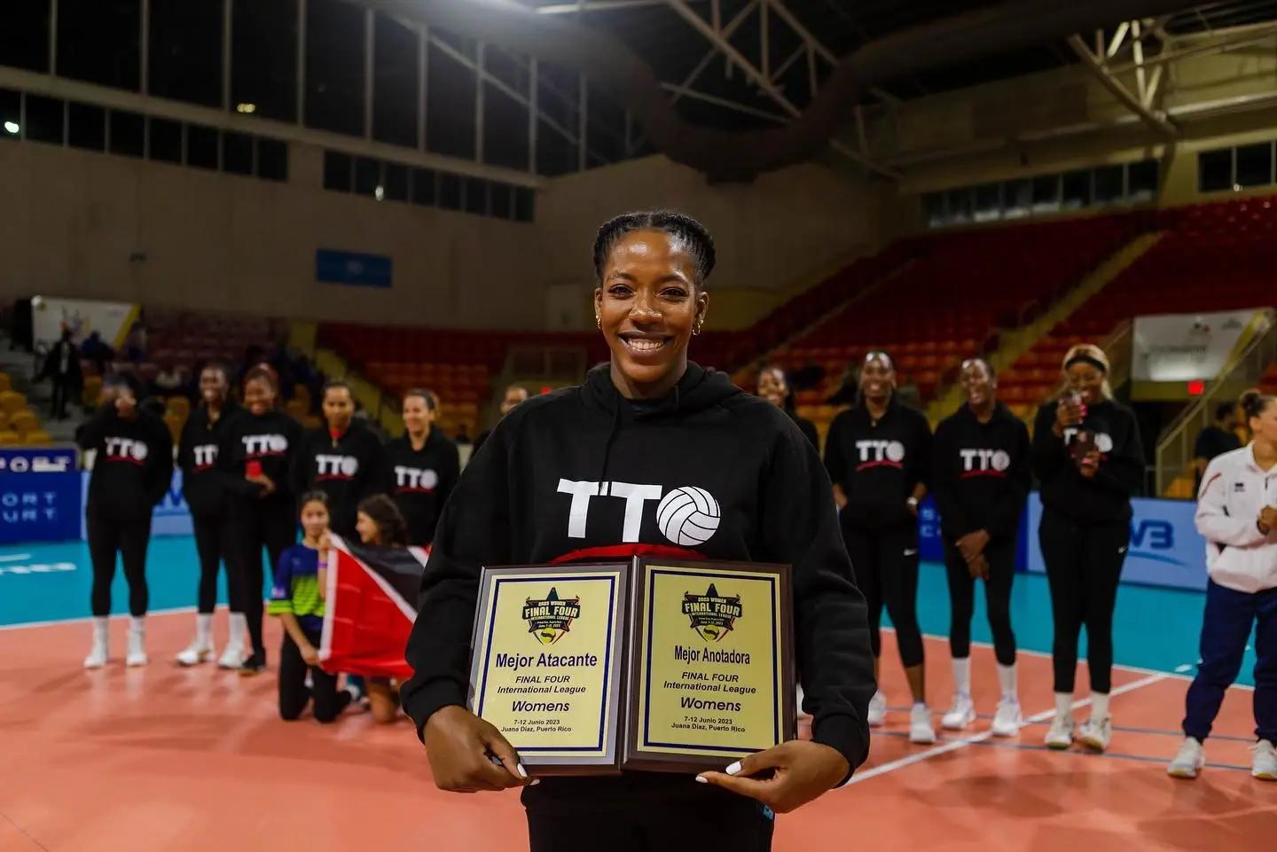 Channon holding 2 "best scorer" awards